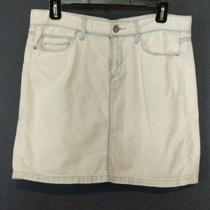 Ann Taylor loft white jean skirt